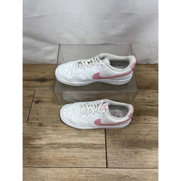 Nike Court Vision Low Sneakers Pink Swoosh Casual Shoes Women's Size - Picture 10 of 10
